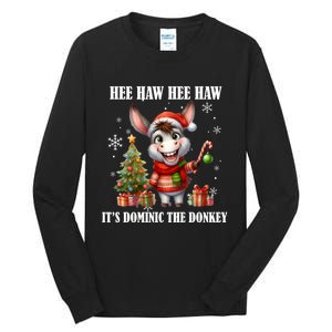 Funny Christmas Italian Christmas Donkey Dominic The Donkey Tall Long Sleeve T-Shirt