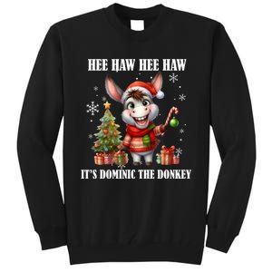 Funny Christmas Italian Christmas Donkey Dominic The Donkey Tall Sweatshirt