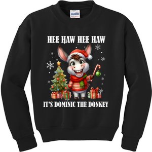 Funny Christmas Italian Christmas Donkey Dominic The Donkey Kids Sweatshirt