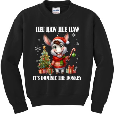 Funny Christmas Italian Christmas Donkey Dominic The Donkey Kids Sweatshirt