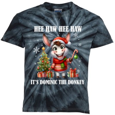 Funny Christmas Italian Christmas Donkey Dominic The Donkey Kids Tie-Dye T-Shirt