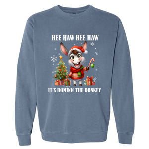 Funny Christmas Italian Christmas Donkey Dominic The Donkey Garment-Dyed Sweatshirt