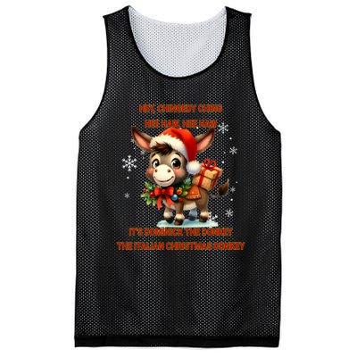 Funny Christmas Italian Christmas Donkey Dominick The Donkey Mesh Reversible Basketball Jersey Tank