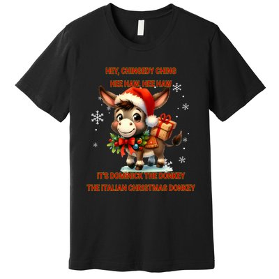 Funny Christmas Italian Christmas Donkey Dominick The Donkey Premium T-Shirt