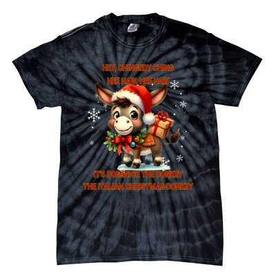 Funny Christmas Italian Christmas Donkey Dominick The Donkey Tie-Dye T-Shirt