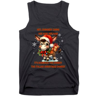 Funny Christmas Italian Christmas Donkey Dominick The Donkey Tank Top