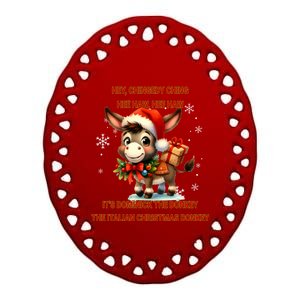 Funny Christmas Italian Christmas Donkey Dominick The Donkey Ceramic Oval Ornament