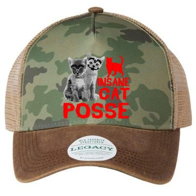 Funny Cat Insane Cat Posse Legacy Tie Dye Trucker Hat