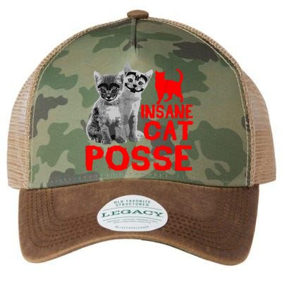 Funny Cat Insane Cat Posse Legacy Tie Dye Trucker Hat