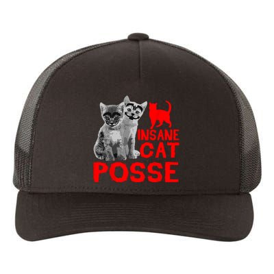 Funny Cat Insane Cat Posse Yupoong Adult 5-Panel Trucker Hat