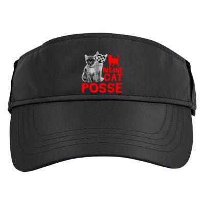 Funny Cat Insane Cat Posse Adult Drive Performance Visor