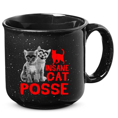Funny Cat Insane Cat Posse 15oz Campfire Ceramic Mug