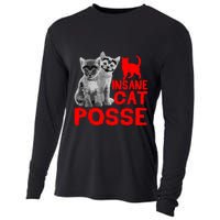 Funny Cat Insane Cat Posse Cooling Performance Long Sleeve Crew