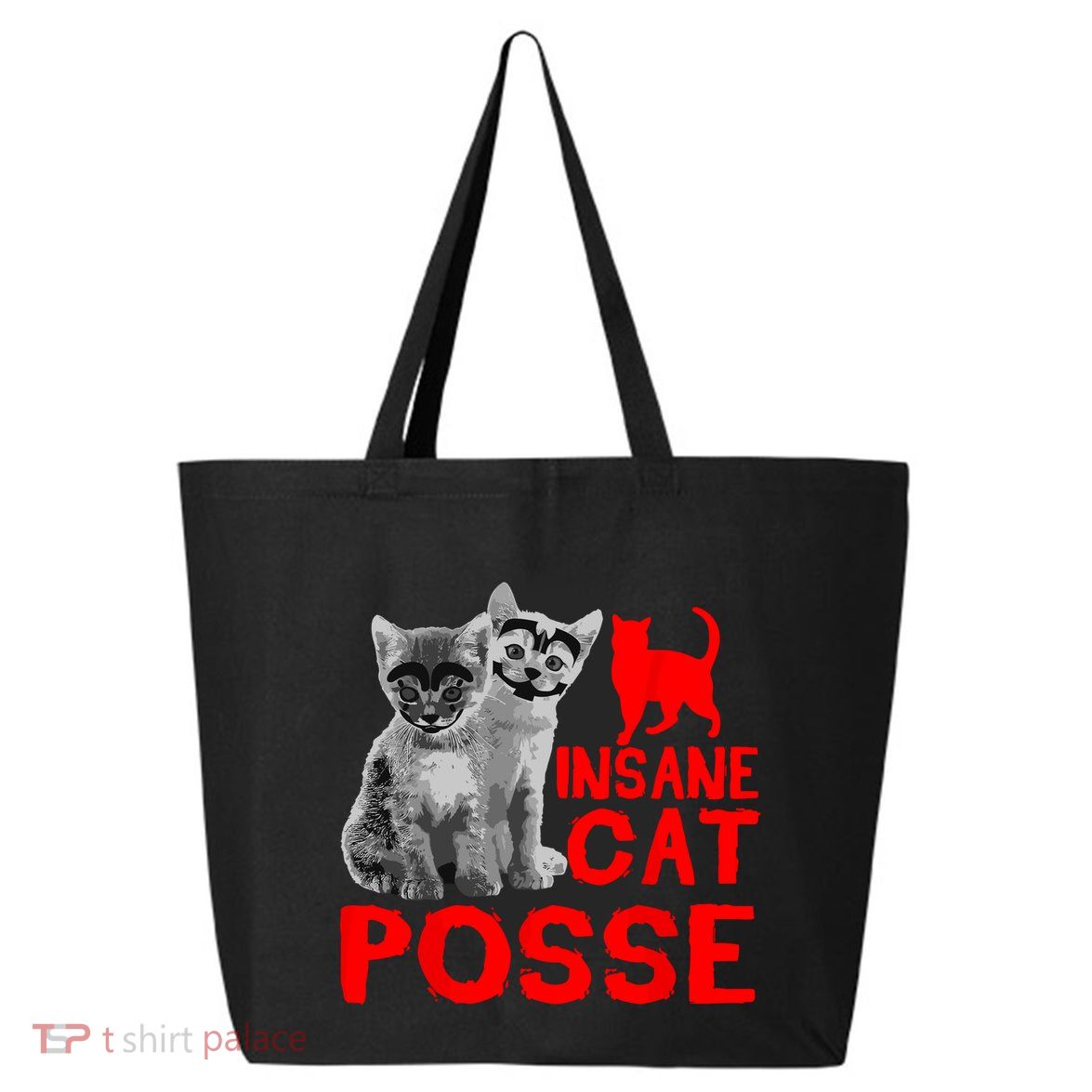Funny Cat Insane Cat Posse 25L Jumbo Tote