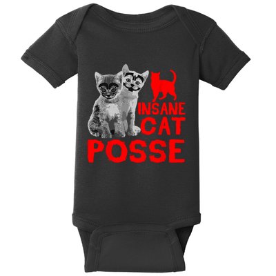 Funny Cat Insane Cat Posse Baby Bodysuit