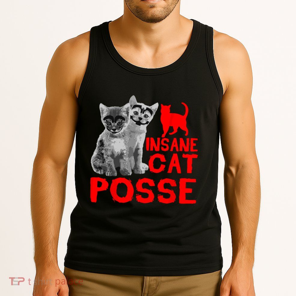 Funny Cat Insane Cat Posse Tank Top