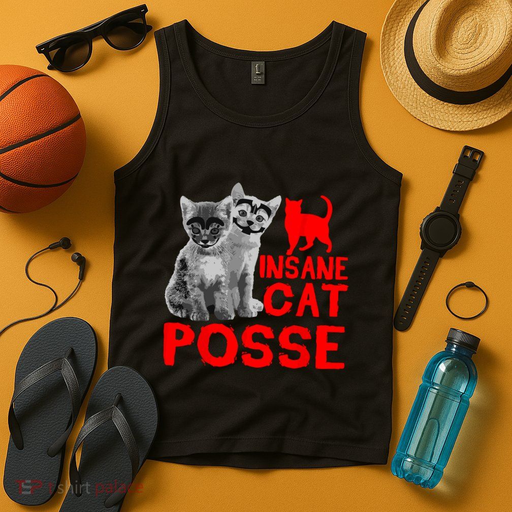 Funny Cat Insane Cat Posse Tank Top