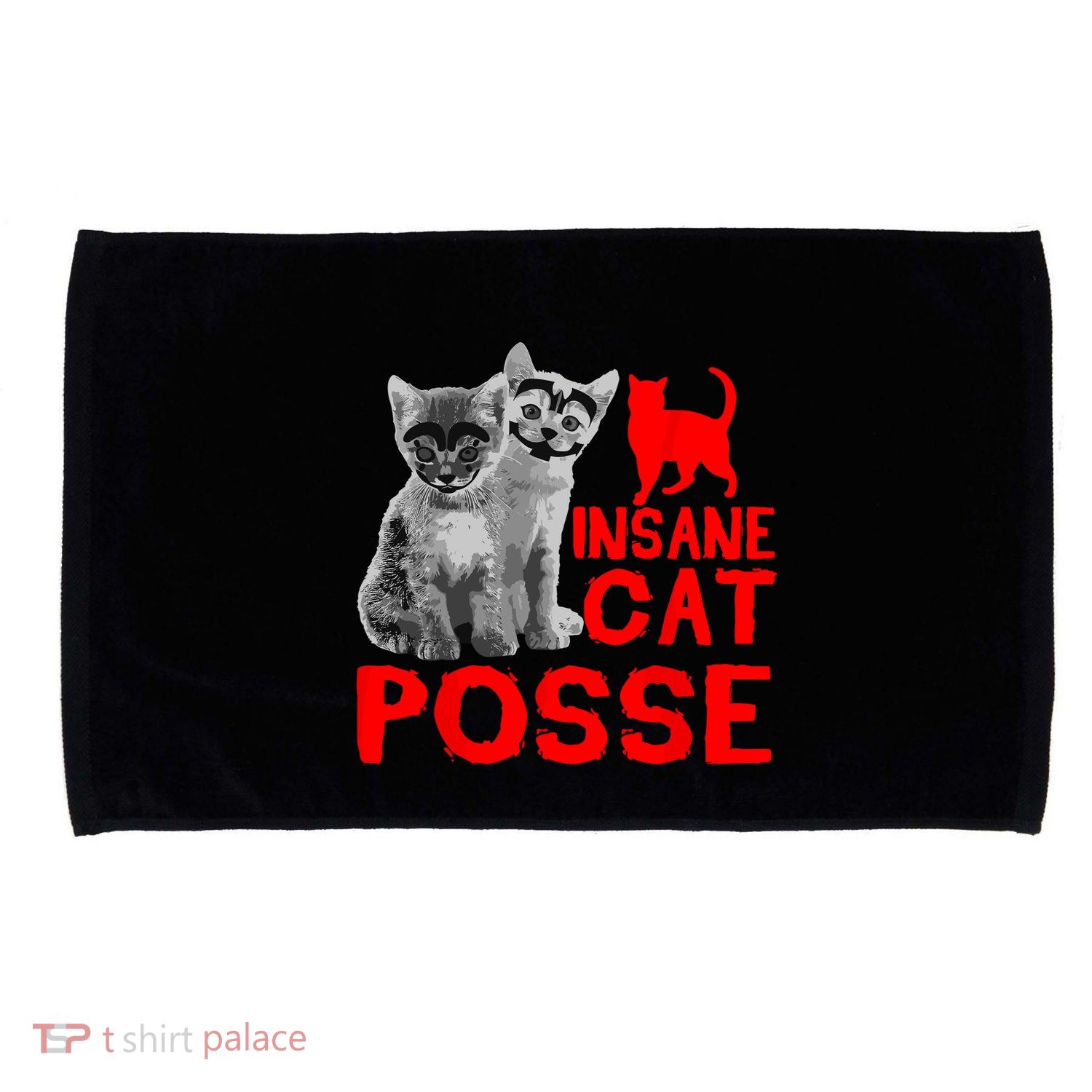 Funny Cat Insane Cat Posse Microfiber Hand Towel
