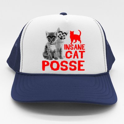 Funny Cat Insane Cat Posse Trucker Hat