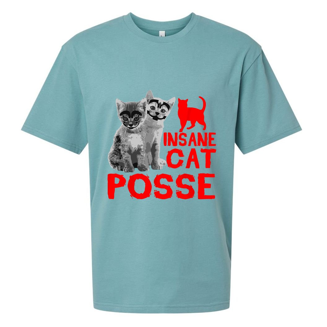 Funny Cat Insane Cat Posse Sueded Cloud Jersey T-Shirt