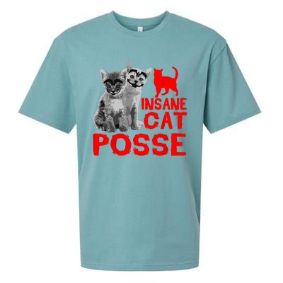 Funny Cat Insane Cat Posse Sueded Cloud Jersey T-Shirt