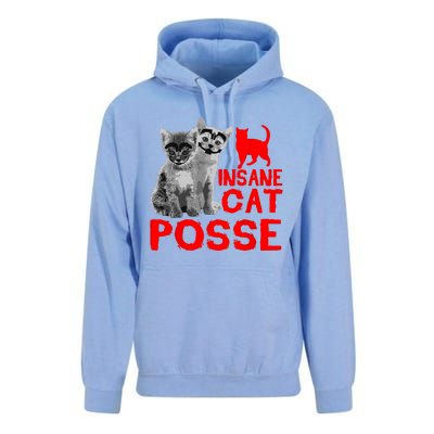 Funny Cat Insane Cat Posse Unisex Surf Hoodie