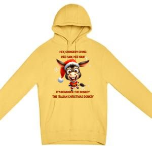 Funny Christmas Italian Christmas Donkey Dominick The Donkey Premium Pullover Hoodie