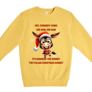 Funny Christmas Italian Christmas Donkey Dominick The Donkey Premium Crewneck Sweatshirt