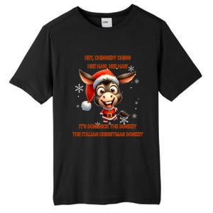 Funny Christmas Italian Christmas Donkey Dominick The Donkey Tall Fusion ChromaSoft Performance T-Shirt