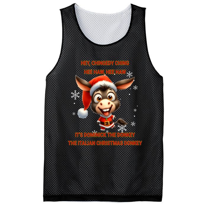 Funny Christmas Italian Christmas Donkey Dominick The Donkey Mesh Reversible Basketball Jersey Tank