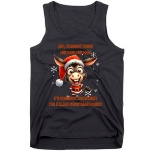 Funny Christmas Italian Christmas Donkey Dominick The Donkey Tank Top