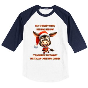 Funny Christmas Italian Christmas Donkey Dominick The Donkey Baseball Sleeve Shirt