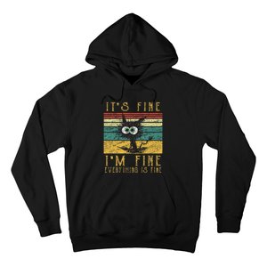 Funny Cat It's Fine I'm Fine Everything Is Fine Cat Hoodie