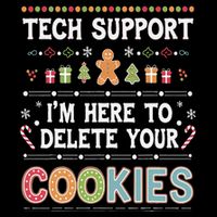 Funny Christmas I’M Here To Delete Your Cookies Techsupport 16 in Basic Backpack