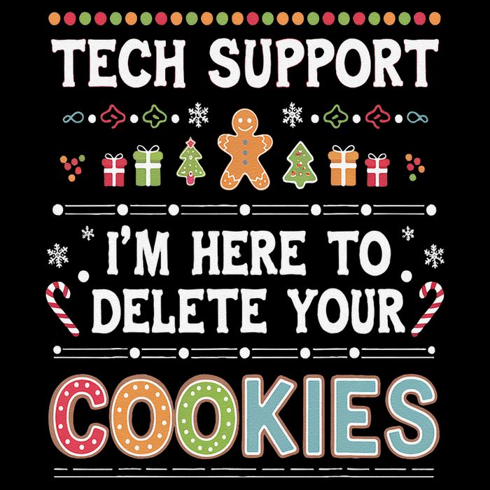Funny Christmas I’M Here To Delete Your Cookies Techsupport 16 in Basic Backpack