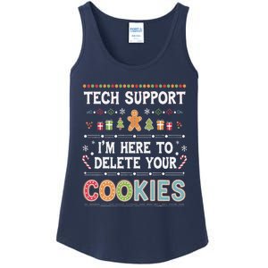 Funny Christmas I’M Here To Delete Your Cookies Techsupport Ladies Essential Tank