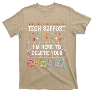 Funny Christmas I’M Here To Delete Your Cookies Techsupport T-Shirt