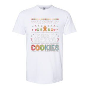 Funny Christmas I’M Here To Delete Your Cookies Techsupport Softstyle CVC T-Shirt