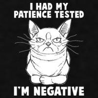 Funny Cat I Had My Patience Tested I'm Negative Ladies PosiCharge Tri-Blend Wicking Tank