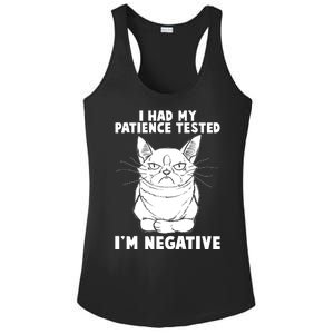 Funny Cat I Had My Patience Tested I'm Negative Ladies PosiCharge Competitor Racerback Tank