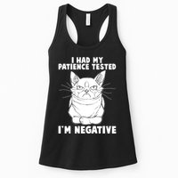 Funny Cat I Had My Patience Tested I'm Negative Womens Tank Top