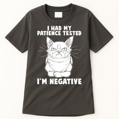 Funny Cat I Had My Patience Tested I'm Negative Tall T-Shirt