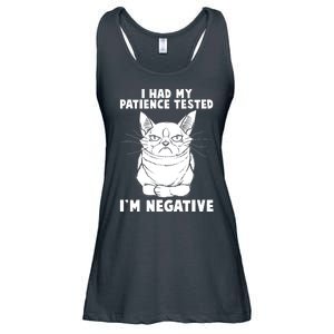 Funny Cat I Had My Patience Tested I'm Negative Ladies Essential Flowy Tank