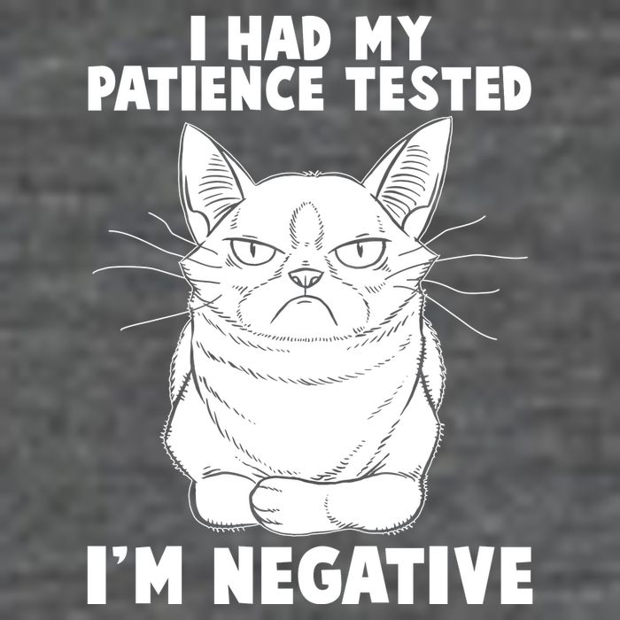 Funny Cat I Had My Patience Tested I'm Negative Flatbill Hat