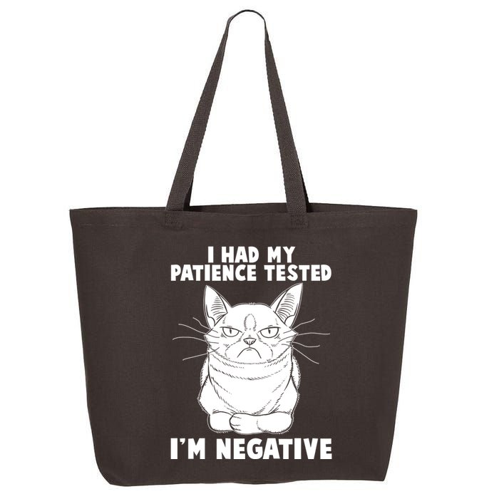 Funny Cat I Had My Patience Tested I'm Negative 25L Jumbo Tote