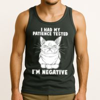 Funny Cat I Had My Patience Tested I'm Negative Tank Top