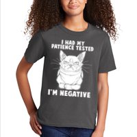 Funny Cat I Had My Patience Tested I'm Negative Kids T-Shirt