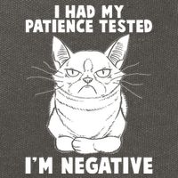 Funny Cat I Had My Patience Tested I'm Negative Cotton Canvas Backpack