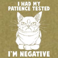 Funny Cat I Had My Patience Tested I'm Negative Garment-Dyed Women's Muscle Tee