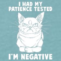 Funny Cat I Had My Patience Tested I'm Negative Sueded Cloud Jersey T-Shirt